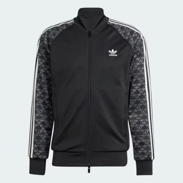 Adidas Originals Sstr Klassisch Mono Herren Trainingsjacke IN Schwarz und Grau