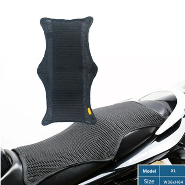 Motorcycle Seat Cover 3D Net Breathable Heat Insulation Sleeve Anti-slip Black