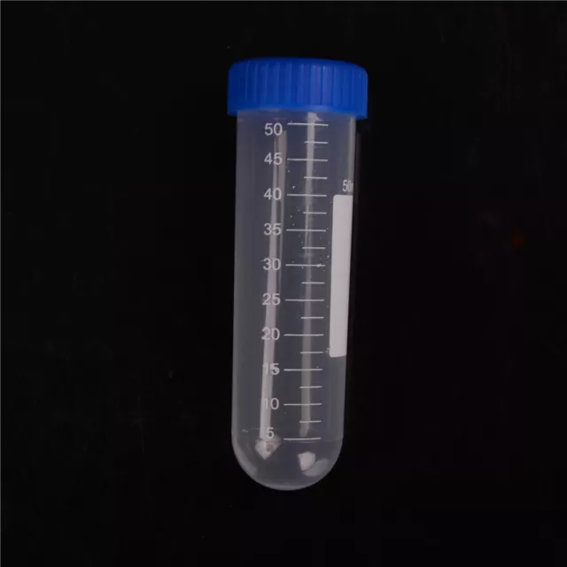 10Pcs 50ml Plastic Centrifuge Tube Pipe Vial Lab Test Container With 4 BottoU Sp