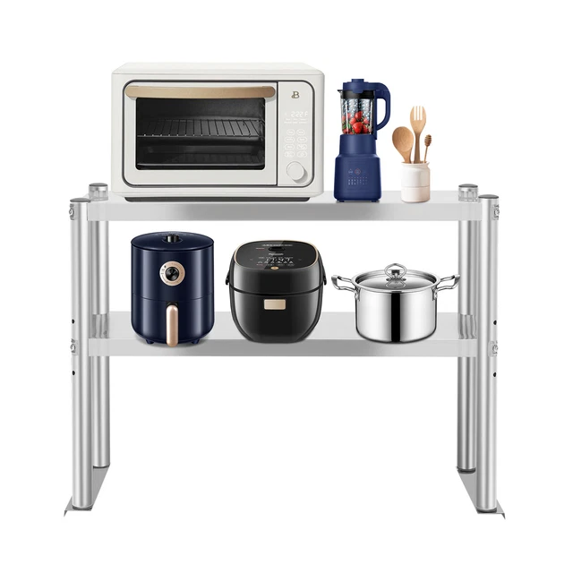 Stainless Steel 12"x30" Commercial Kitchen Work Food Prep Table 2-Tier Overshelf