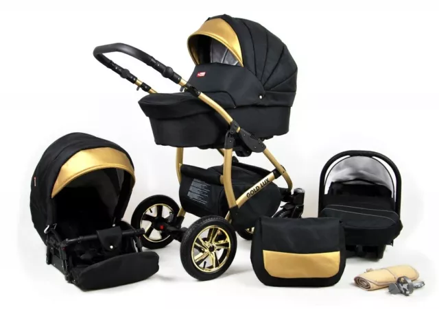 Poussette 3in1 Cosy Isofix Landau siège auto Golden Glow by Lux4Kids