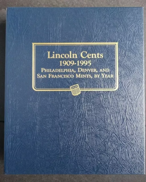 Whitman Lincoln Penny Cent Coin Album 1909-1995 P,D and San Francisco #9112