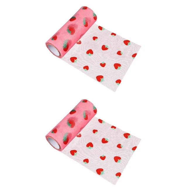 2 rouleaux de robe de ruban de gaze décorative ruban Adorable Ribbon