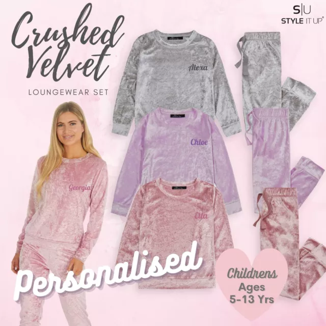 Pigiama caldo in velluto schiacciato personalizzato bambine bambini pile morbido abbigliamento da notte
