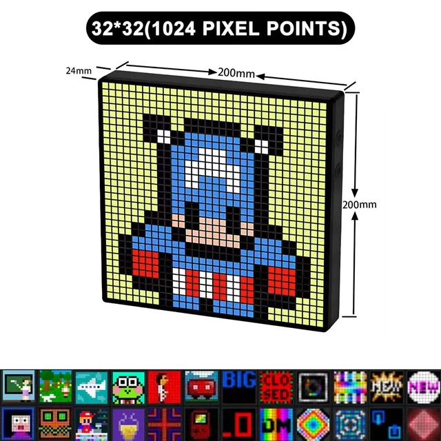 SMART LED MATRIX Pixel Display RGB DIY Graffiti Amination App Control ...