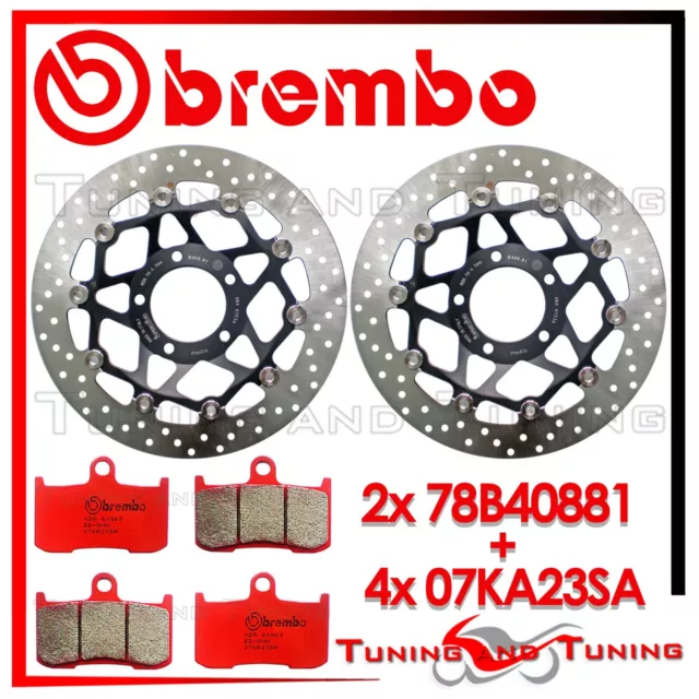 Dischi Freno Anteriore BREMBO + Pastiglie SA PER TRIUMPH TIGER 1050 2007 2008