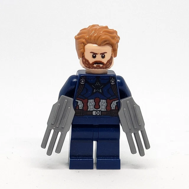 LEGO Marvel Captain America Minifigure Super Heroes Avengers Blue Suit sh495
