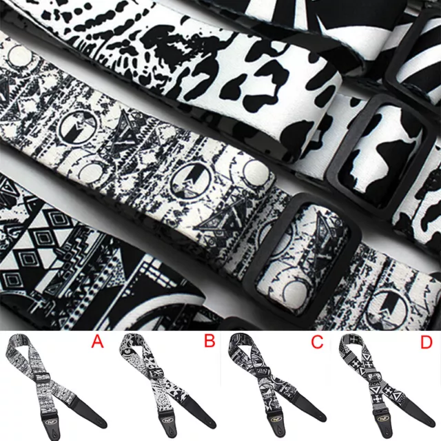 Adjustable Printing Classic Folk Electric Bass Guitar Strap Guitar Belt  joJ-wf_