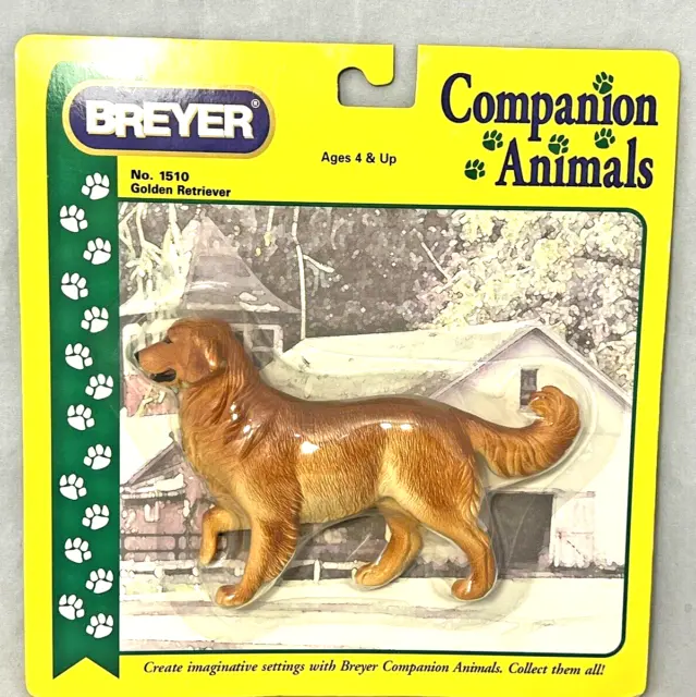 Retired Breyer Companion Animals Golden Retriever Dog #1510 On Original Card