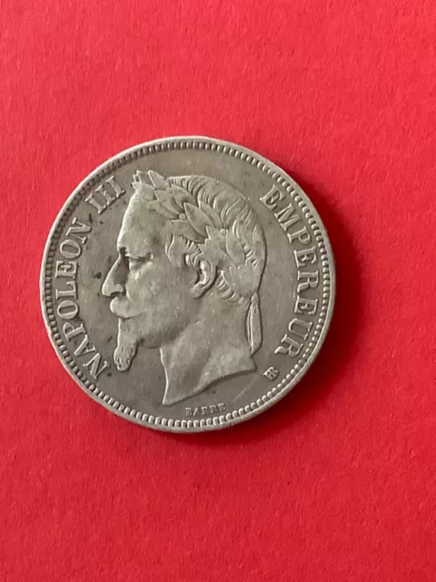 Münze Frankreich Napoleon lll 5 France 1869 Silber