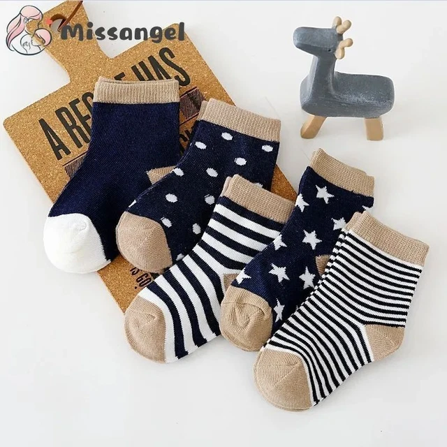 Stripe Cartoon Animals Cotton Socks Kids Children Fashion Garments Knitted Sock