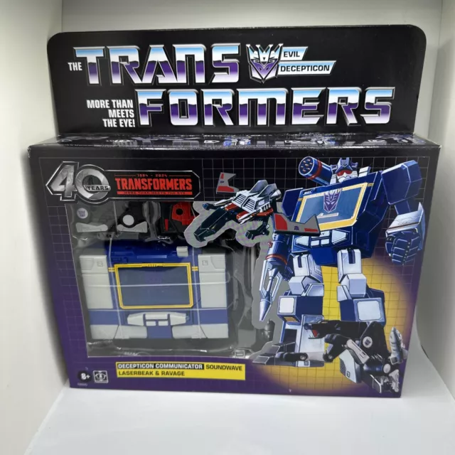 TRANSFORMERS RETRO 40TH Anniversary G1 Soundwave, Laserbeak & Ravage