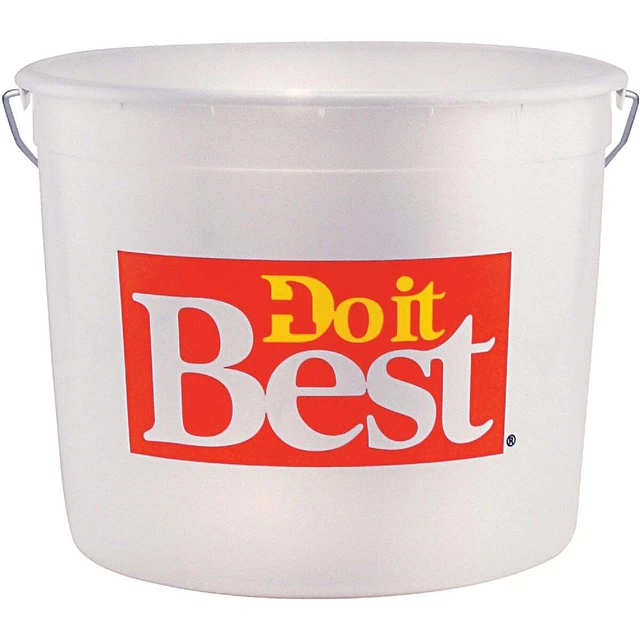 Do it Best 10 Qt. White Polysteel Pail 10QDIB12012 SIM Supply, Inc. 10QDIB12012