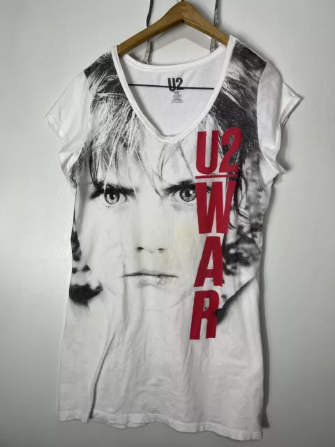 Trunk Ltd U2 War Tour Women’s Long V-Neck￼￼￼ T-Shirt Size XL