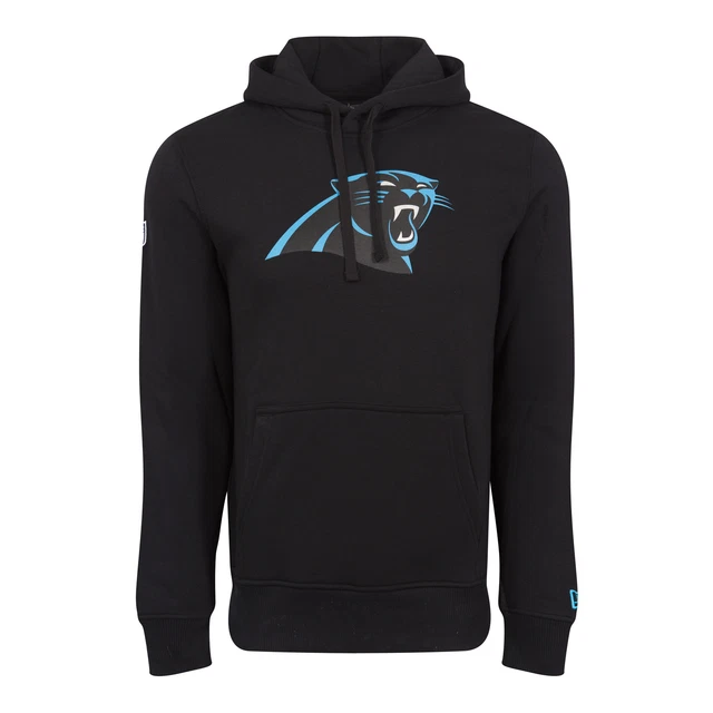New Era Uomo Felpa con Cappuccio NFL Carolina Pantere Logo Nero