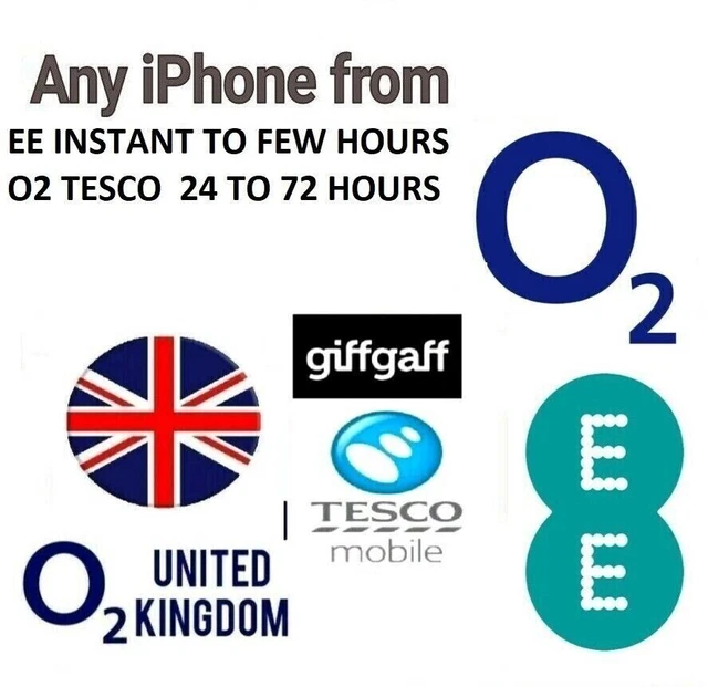 Unlock Code For iPhone 5 5S SE 6 7 8 PLUS X 6S XR 11 MAX EE O2 TESCO Unlocking