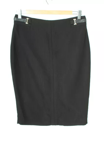 Massimo Dutti Rock Skirt Jupe Minirock mit Baumwolle Damen Gr. DE 38 in Schwarz