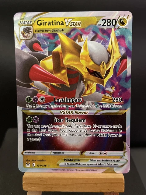 POKEMON CARD GIRATINA VSTAR 131/196 Lost Origin Holo Rare STANDARD SIZE ...
