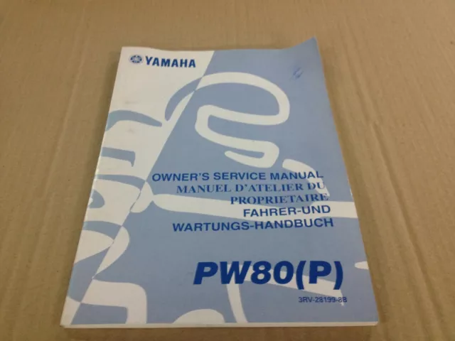 Revue Manuel Fahrer- und wartungs - handbuch Yamaha PW80(P)