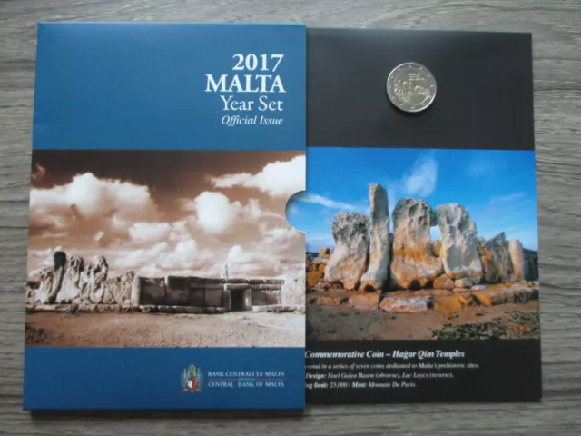 2€ Coffret BU Malte 2017 "Temples Hagar Qim" (neuf)