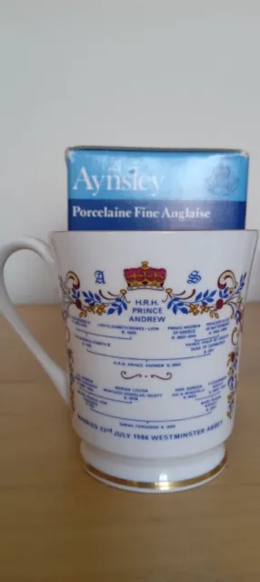1986 Aynsley Coffee Cup Prince Andrew And Sarah Ferguson - Woth Family Tree