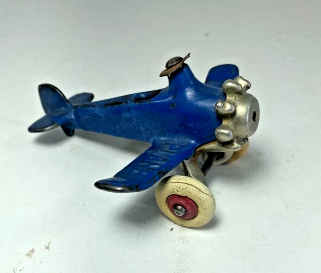 VINTAGE 1930'S CAST Iron Blue Hubley Giro Plane Airplane Parts 49.99