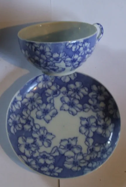 Blue and White Chinise Cup and Saucer Stamped on base