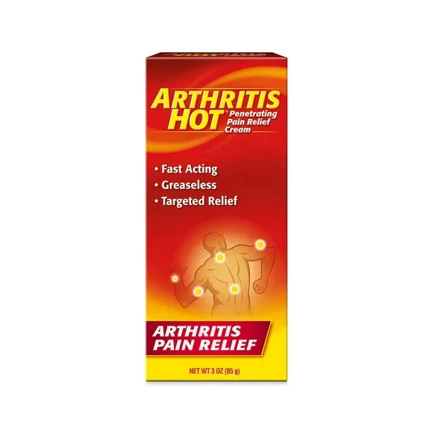 (2PK) ARTHRITIS HOT Targeted, Pain Relief Cream, 3 Oz