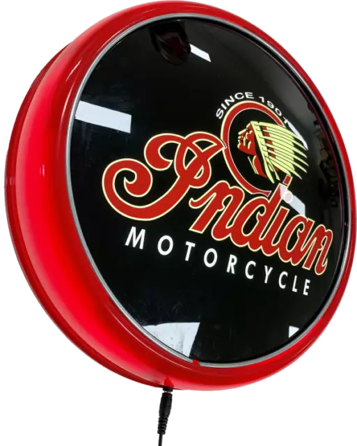 Indian Motorcycle LED Bar Lighting Wall Sign Light Button RED Easter Gifts