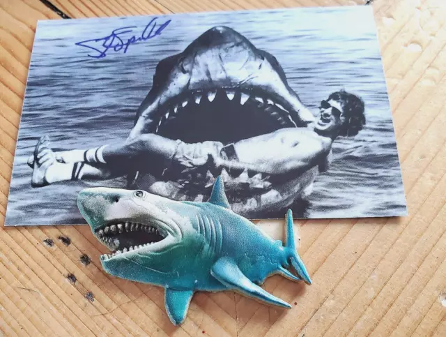 JAWS Great White Shark Silbermünze Steven Spielberg signiert Roy Scheider Buch UK 2