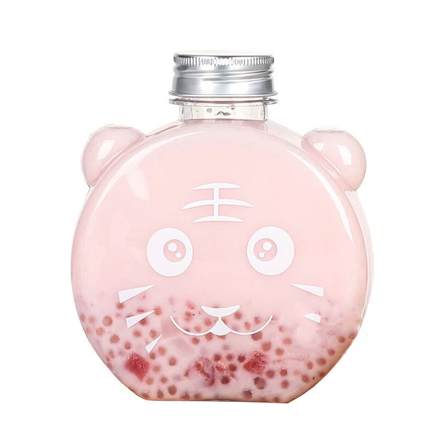Bottiglia per bevande orso tigre bottiglia latte succo tè bevanda fredda bot LM❤
