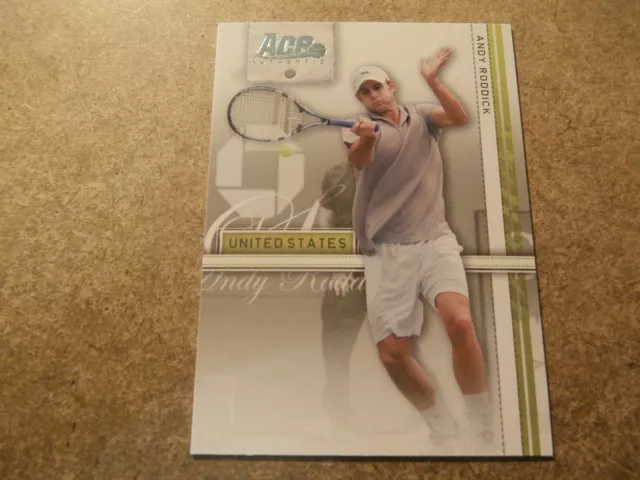 Andy Roddick, 2007 Ace Authentic Tennis Rookie Card, Mint Condition (Jt29)