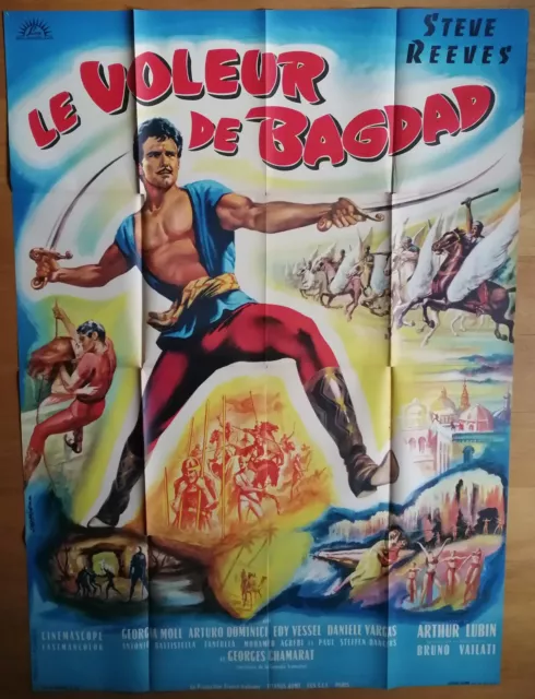 VOLEUR DE BAGDAD steve reeves affiche cinema originale 160x120 '61