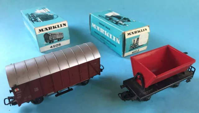 Konvolut 8x Märklin Modelleisenbahn Güterwagen Spur 00/H0 Modell Eisenbahn ~1965 2