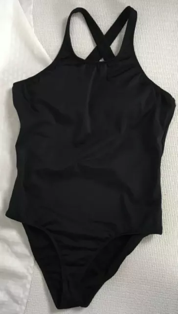 Womens Swimsuit One Piece Size L Black New Without Tags Criss Cross Open Back