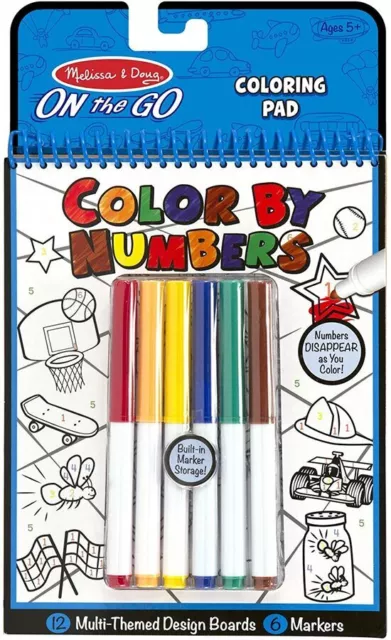 Melissa & Doug On the Go Activity Book Color by Numbers Coloring Pad (Blue)