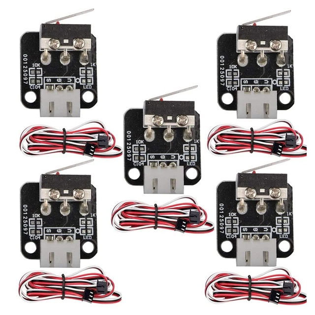 5pcs 3Pin for End Stop Limit Limit Switch with Cables, 3D Printer Limit J4Z3