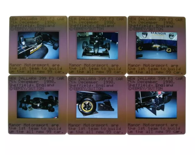 6 alte Presse Foto DIAs, Dallara 399 Formel 3, Manor Motorsport Sheffield, 5x5cm