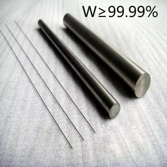 Pure Tungsten Metal Bar Round Rod Dia 2/4/5/7/10/12/15mm 100mm Electrode Anode