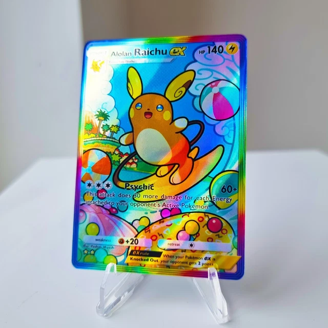 Alolan Raichu Ex Card Alolan Raichu Ex Pokemon TCG Card - Holofoil From  Celestial Guardians Set Alolan Raichu Figure
