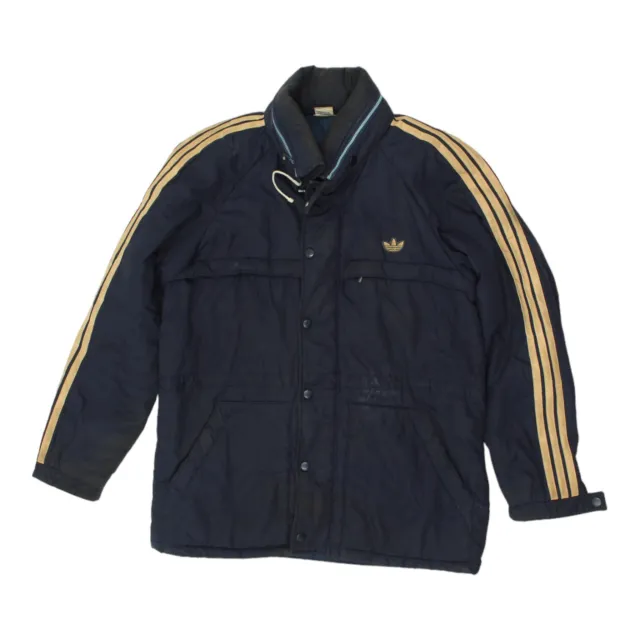 Adidas Originals Mens Navy Blue Padded Jacket | Vintage 80s Retro Sportswear VTG