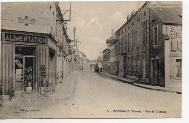 DORMANS - Marne - CPA 51 - food store rue de Chalons
