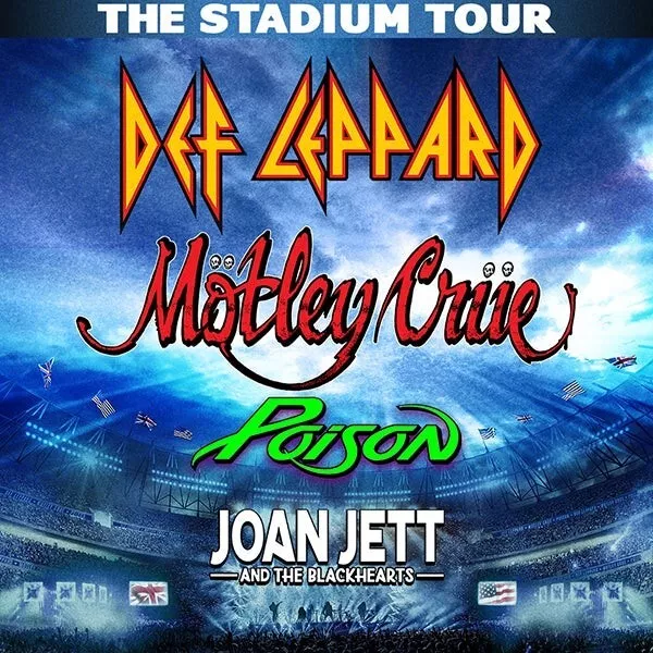 2 tickets to Motley Crue/ Def Leppard, FLD G, Row 21, Seattle, August 31, 2022 