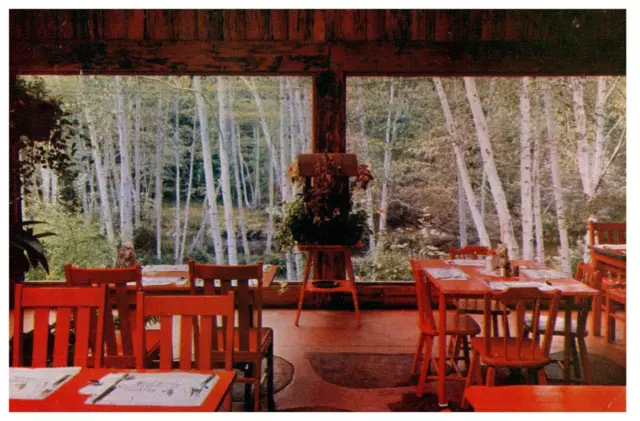 Garden Dining Room at River Inn Big Sur, CA Hotel Advertising Vintage Postcard