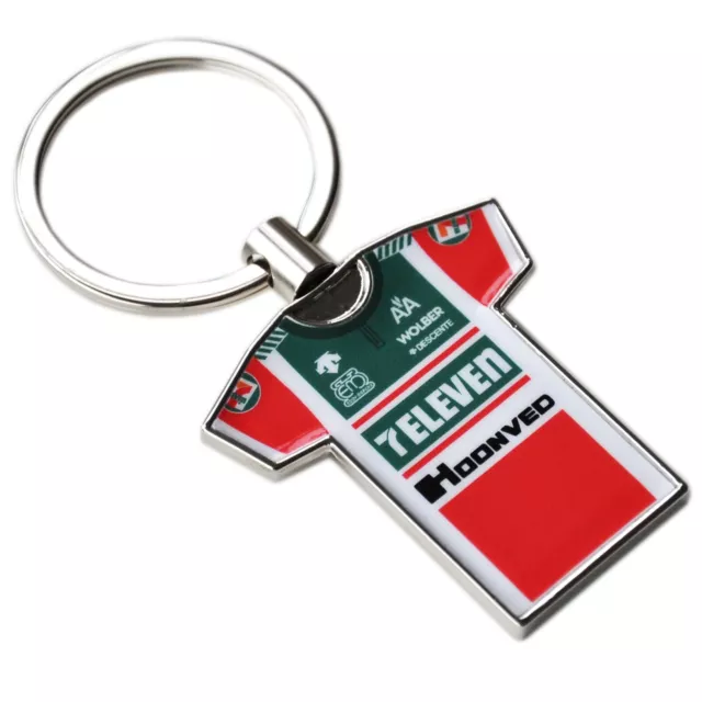 7 Elf Radsport Trikot Metall Schlüsselring mit Geschenkbox Andy Hampsten Retro Eroica