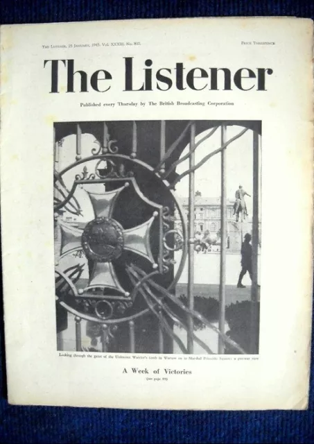 The LISTENER 837 Tokyo Japan Japon Berlin Rhin Danube Canal Poetry WW2 War 1945