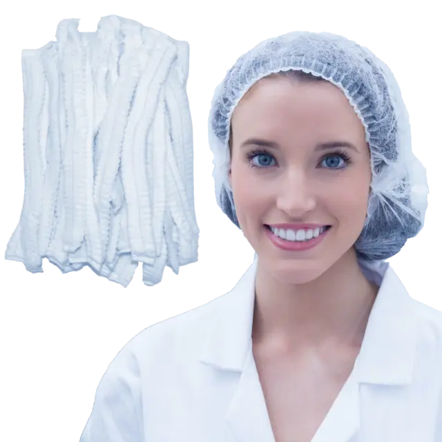 100 - 1000 pcs Disposable Bouffant Cap Hair Net Head Cover Industrial/Medical