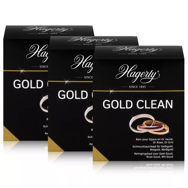 Hagerty Gold Clean - Schmucktauchbad für Gelbgold uvm. 170ml (3er Pack)