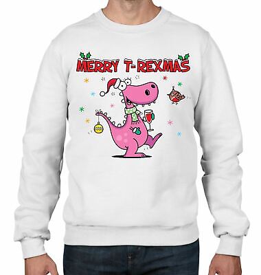 Merry T-Rex Mas Christmas Dinosaur Men's Sweatshirt Jumper