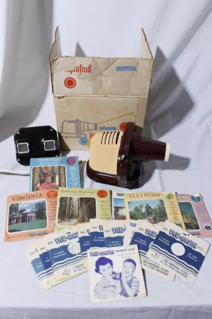 Vtg Viewmaster Junior Projector & Stereoscope With Reels
